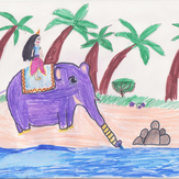Рисунок "Путешествие со слоником" на конкурс "Конкурс детского рисунка по 2-й серии «Верный Слоник»"