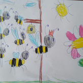 Рисунок "Пчёлки за работой" на конкурс "Конкурс творческого рисунка “Свободная тема-2021”"