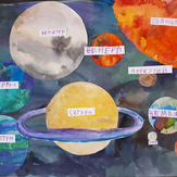 Рисунок "изучая планеты" на конкурс "Конкурс детского рисунка “Таинственный космос - 2018”"