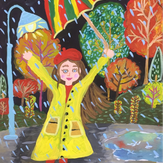 Рисунок "Осенний дождик" на конкурс "Конкурс творческого рисунка “Свободная тема-2020”"