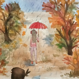 Рисунок "Осенняя пора" на конкурс "Конкурс детского рисунка "Краски Осени 2021""