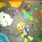 Рисунок "В открытом космосе" на конкурс "Конкурс детского рисунка “Таинственный космос - 2018”"