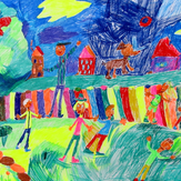 Рисунок "На Алтае всей семьёй" на конкурс "Конкурс детского рисунка "Моя семья 2017""