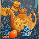 Рисунок "Чайный натюрморт" на конкурс "Конкурс творческого рисунка “Свободная тема-2021”"