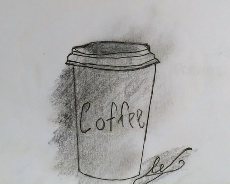 Детский рисунок - Кофе