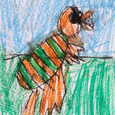 Рисунок "PARKASAURUS" на конкурс "Конкурс детского рисунка "Миры компьютерных игр""