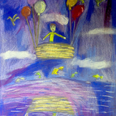 Рисунок "На большом воздушном шаре" на конкурс "Конкурс творческого рисунка “Свободная тема-2019”"