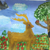 Рисунок "Мой олень" на конкурс "Конкурс детского рисунка "Любимое животное - 2018""