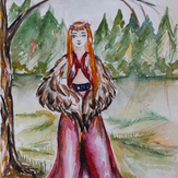 Рисунок "Девушка-осень" на конкурс "Конкурс творческого рисунка “Свободная тема-2020”"