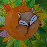 Рисунок "Хитрый маленький лисёнок" на конкурс "Конкурс детского рисунка "Рисовашки и друзья""