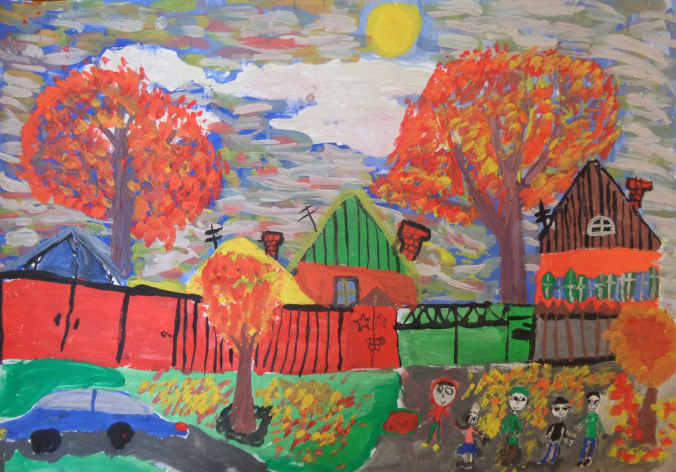 Детский рисунок - Осенние краски