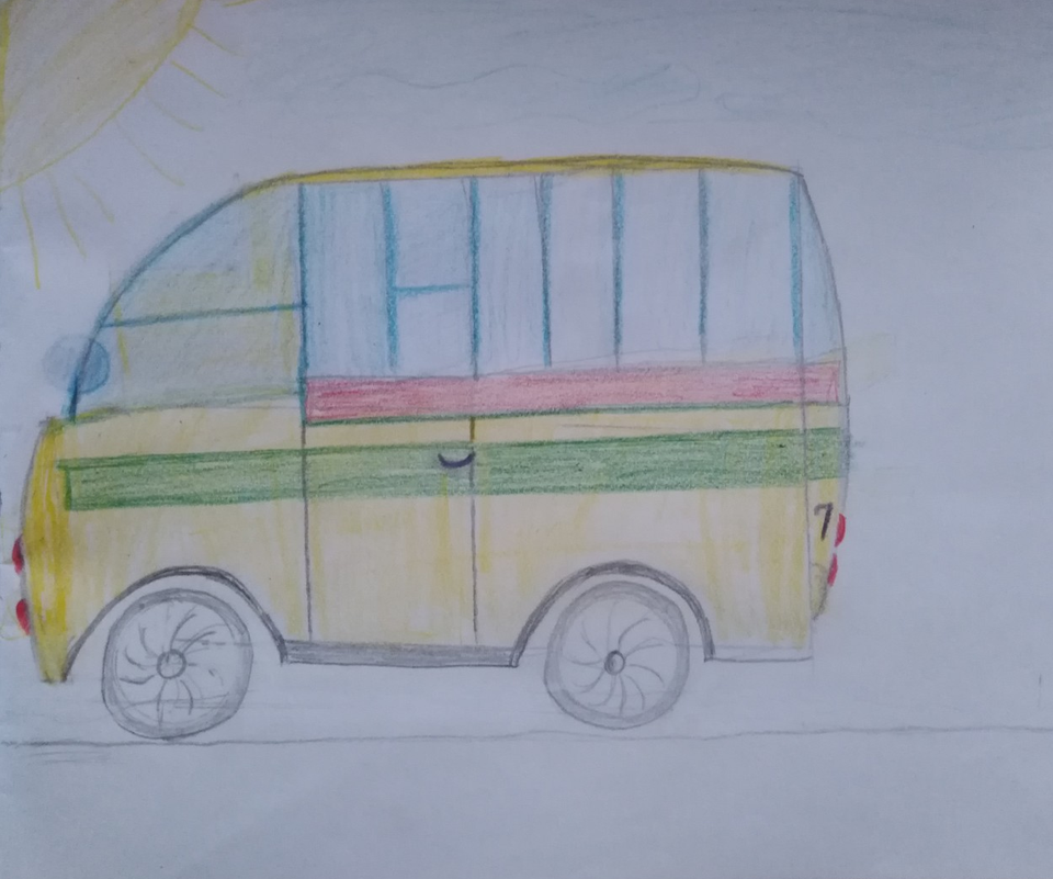 Детский рисунок - Машина