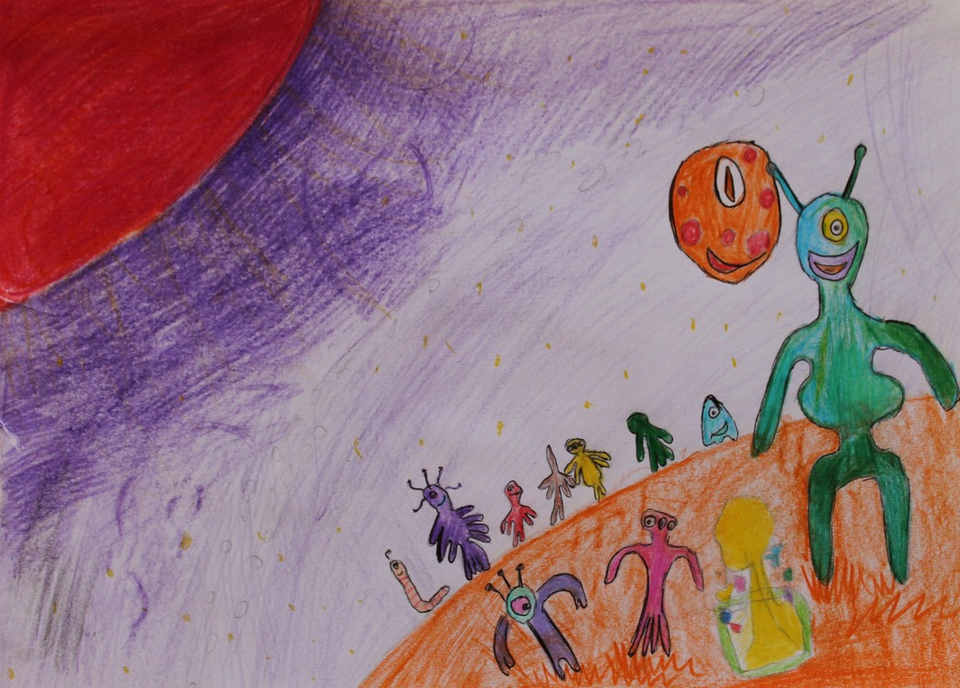 Детский рисунок - Инопланетяне