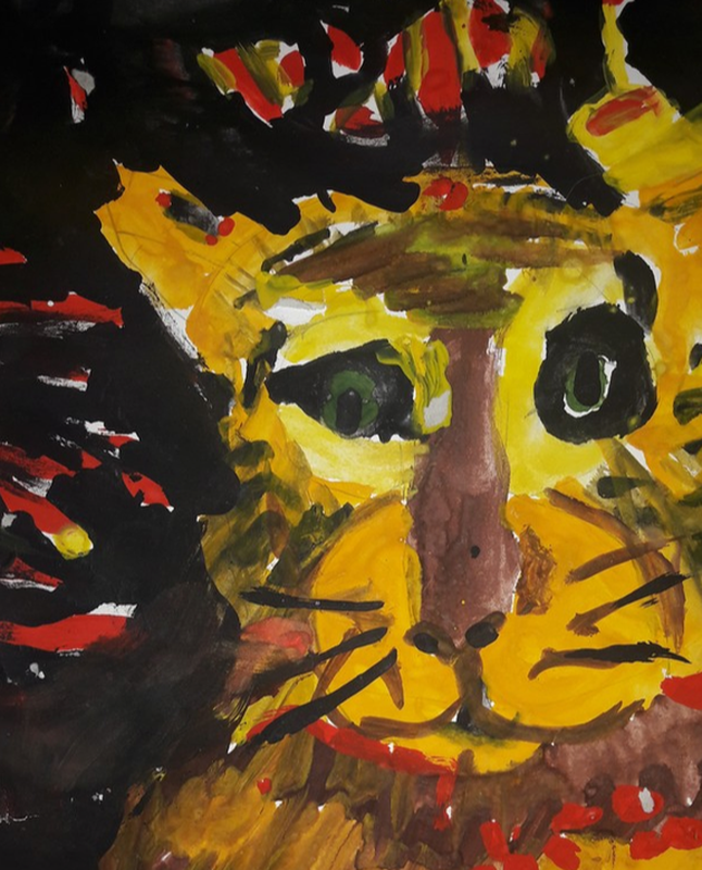 Детский рисунок - Тигр