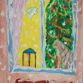 Рисунок "Новый год и Рождество - мои любимые праздники" на конкурс "Конкурс детского рисунка “Новогодняя Открытка-2019”"