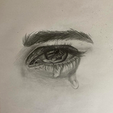 Рисунок "слеза на глазах"