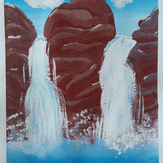 Рисунок "Вид на водопады"
