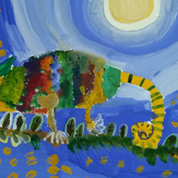Рисунок "Хамелеончик" на конкурс "Конкурс детского рисунка "Любимое животное - 2018""