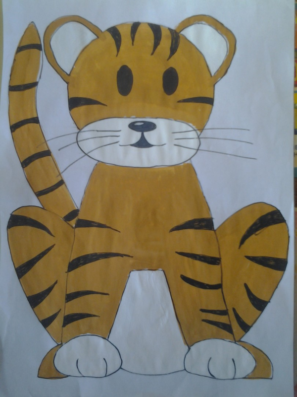 Детский рисунок - Тигрёнок