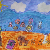 Рисунок "Кроличий пляж"