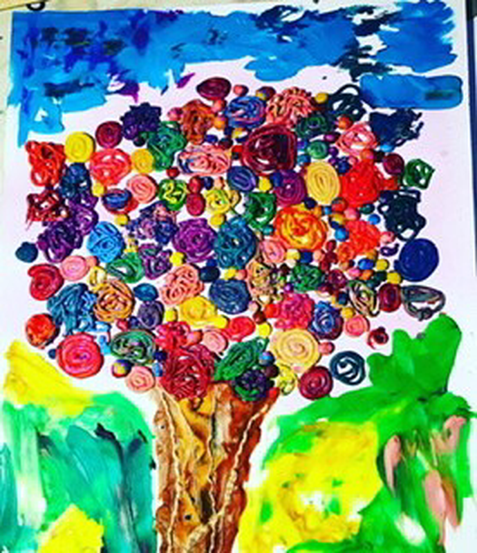 Детский рисунок - Волшебное дерево