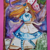 Рисунок "Алиса в стране чудес" на конкурс "Конкурс детского рисунка "Сказки народов мира""