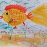 Рисунок "Золотая рыбка" на конкурс "Конкурс творческого рисунка “Свободная тема-2021”"