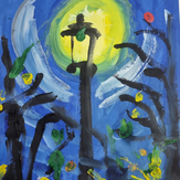 Рисунок "Ночная осень" на конкурс "Конкурс творческого рисунка “Свободная тема-2022”"