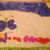 Рисунок "Приключения с бабочкой - домик Эвелинки" на конкурс "Домик для Эвелинки. Конкурс по 1-й серии «Летать»"