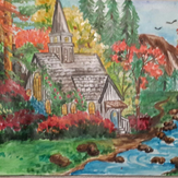 Рисунок "Сказочный домик в лесу"