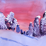 Рисунок "Зимний лес" на конкурс "Конкурс творческого рисунка “Свободная тема-2022”"