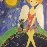 Рисунок "Мой ангел" на конкурс "Конкурс детского рисунка "Рисовашки - 1-4 серии""