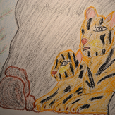 Рисунок "Тигр с тигрёнком" на конкурс "Конкурс детского рисунка "Любимое животное - 2018""