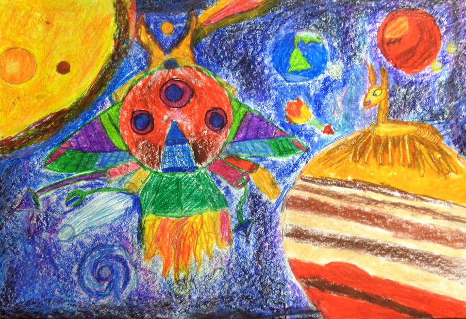 Детский рисунок - Космические просторы