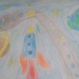 Рисунок "чудесный космос" на конкурс "Конкурс детского рисунка “Таинственный космос - 2018”"