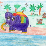 Рисунок "Добрый слоник" на конкурс "Второй конкурс детского рисунка по 2-й серии «Верный Слоник»"
