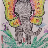 Рисунок "Бабочка-слон" на конкурс "Конкурс творческого рисунка “Свободная тема-2021”"