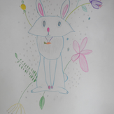 Рисунок "Зайчишка готов учиться"