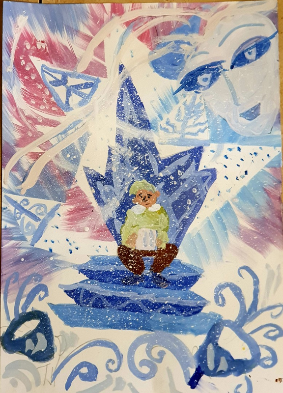 Детский рисунок - Снежная королева