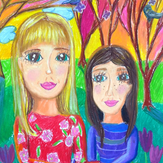 Рисунок "С любимой мамочкой" на конкурс "Конкурс творческого рисунка “Моя Семья - 2019”"