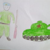 Рисунок "Русский солдат" на конкурс "Конкурс творческого рисунка “Свободная тема-2019”"