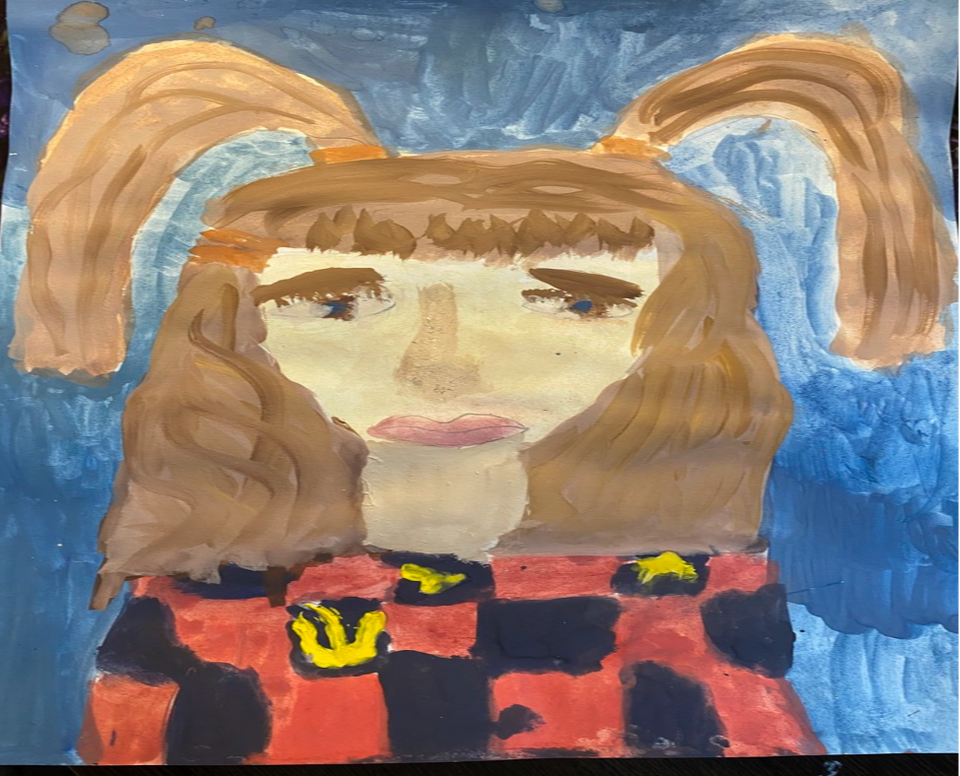 Детский рисунок - Портрет моей сестры