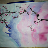 Рисунок "Цветущая вишня"