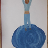 Рисунок "Девочка на шаре"