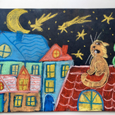 Рисунок "На крыше дома моего" на конкурс "Конкурс детского рисунка “Города - 2018” вместе с Erich Krause"