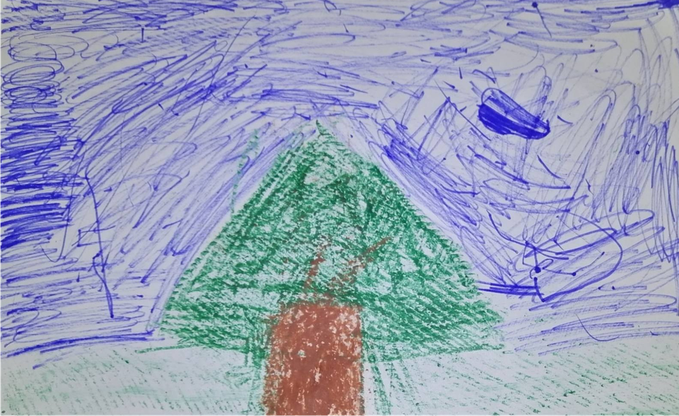 Детский рисунок - Пришёл лес