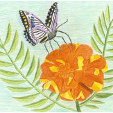 Рисунок "Разговор бабочки с цветком" на конкурс "Конкурс рисунка "Лето - это маленькая жизнь""