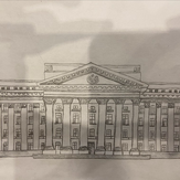 Рисунок "Здание Правительства Тюменской Области" на конкурс "Конкурс творческого рисунка “Свободная тема-2020”"