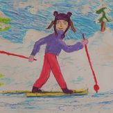 Рисунок "мурманская лыжня" на конкурс "Конкурс детского рисунка “Спорт в нашей жизни”"