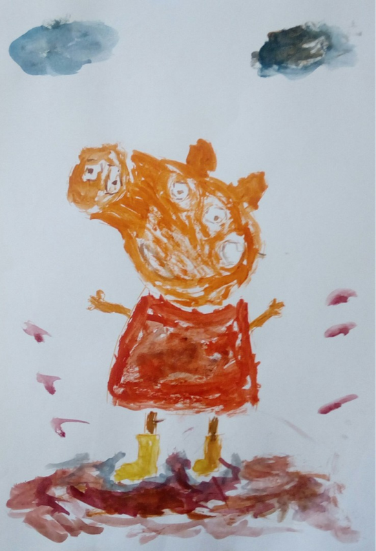 Детский рисунок - Свинка Пеппа